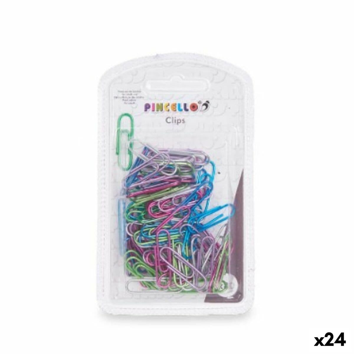Clips Pincello Multicolor Metal Pequeño (24 Unidades)