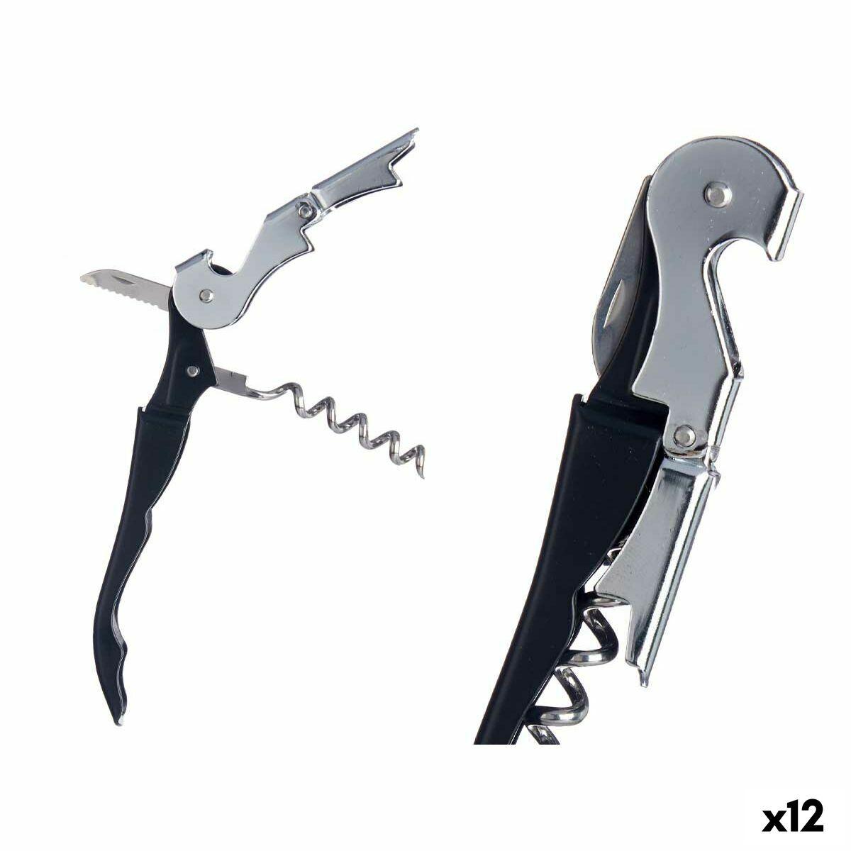 Sacacorchos Kinvara Acero Inoxidable Plástico 5 x 1,3 x 2,2 cm 12 x 1,3 x 2,5 cm (12 Unidades)