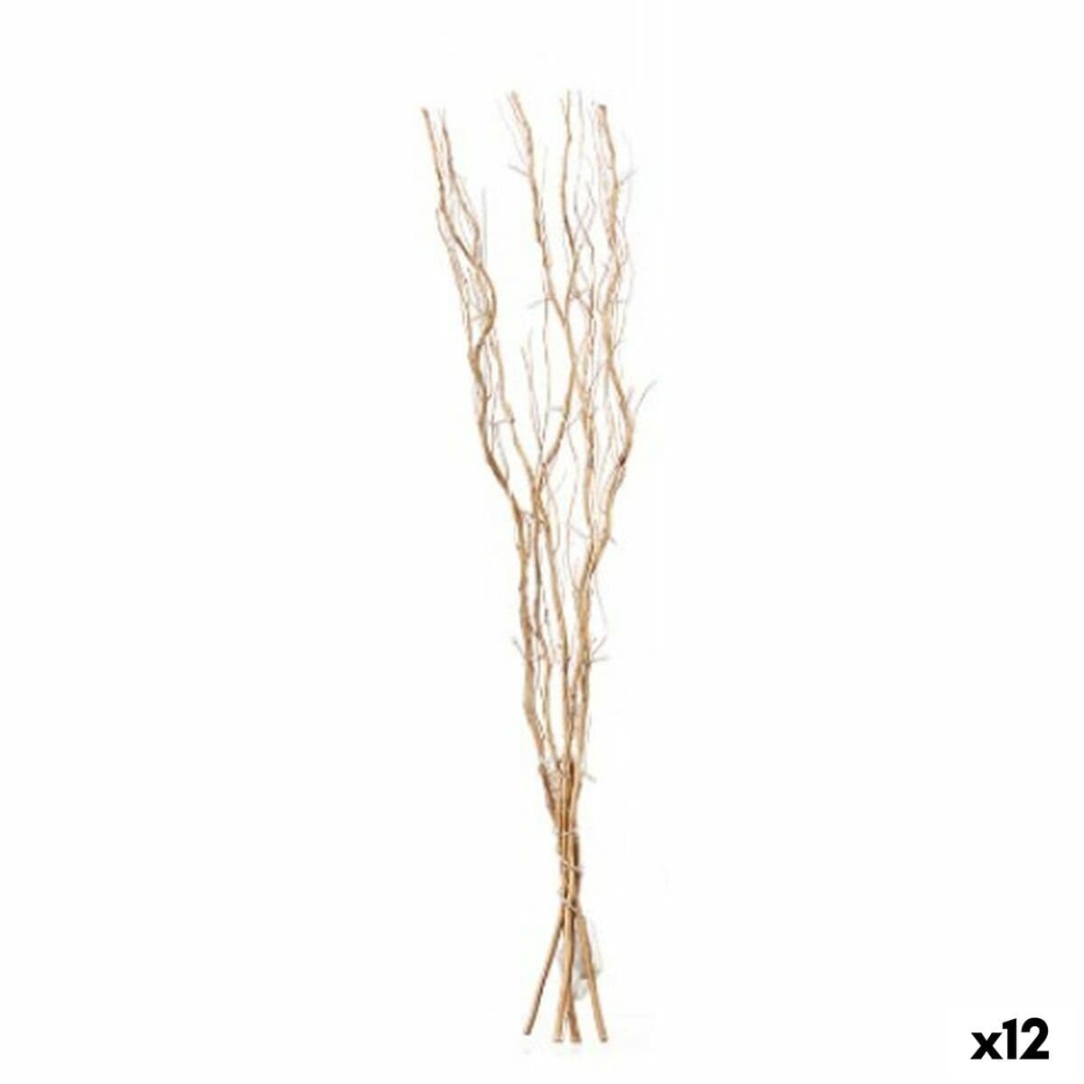 Ramilletes Gift Decor Dorado Madera 20 x 90 x 6 cm Luz LED (12 Unidades)