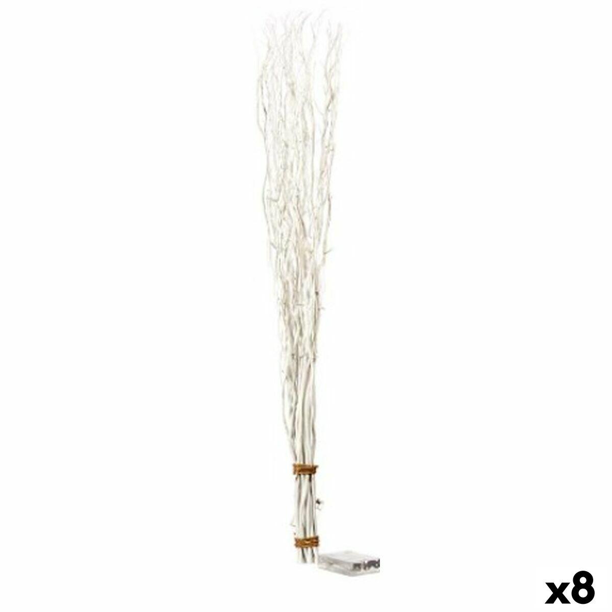 Ramilletes Gift Decor Blanco Madera 10 x 120 x 10 cm Luz LED (8 Unidades)