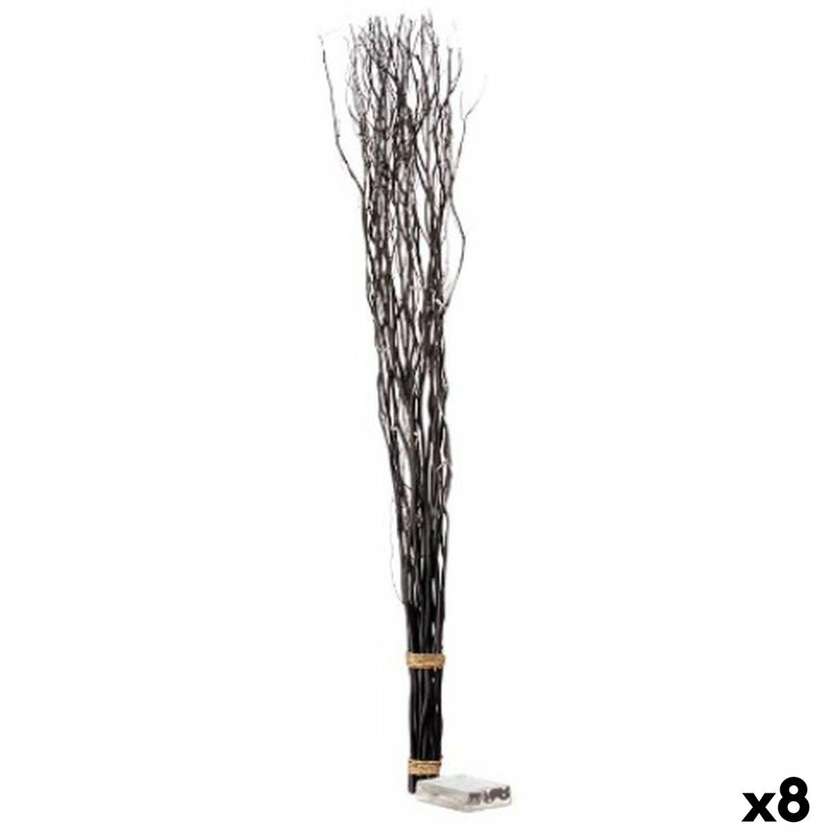 Ramilletes Gift Decor Negro Madera 7,5 x 120 x 7,5 cm Luz LED (8 Unidades)