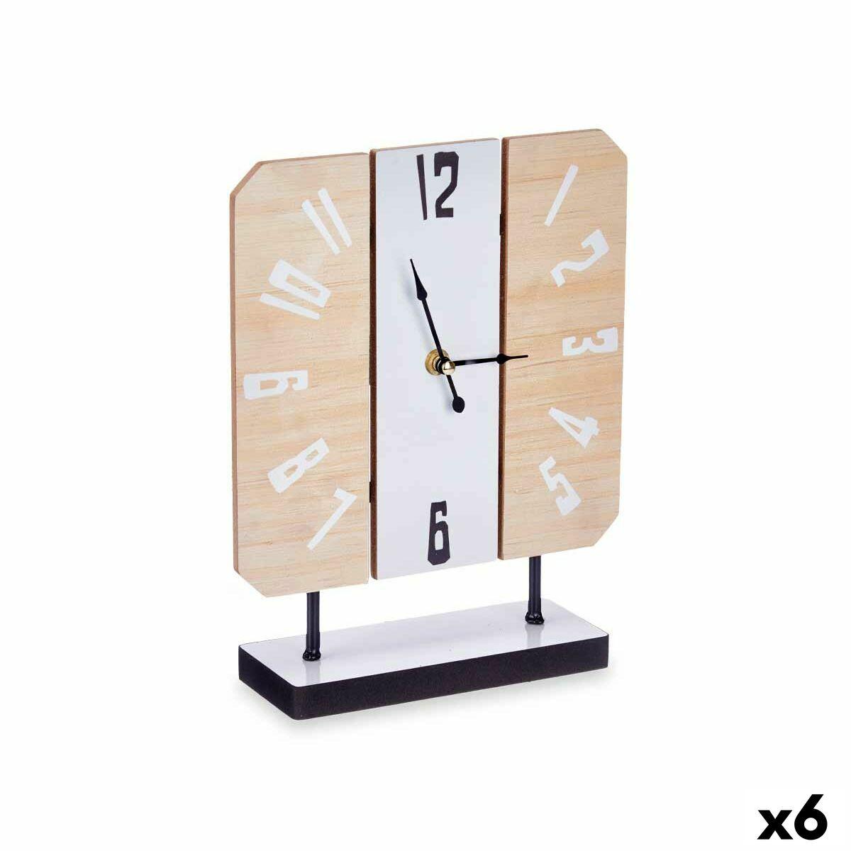 Reloj de Mesa Gift Decor Blanco Madera (6 Unidades)