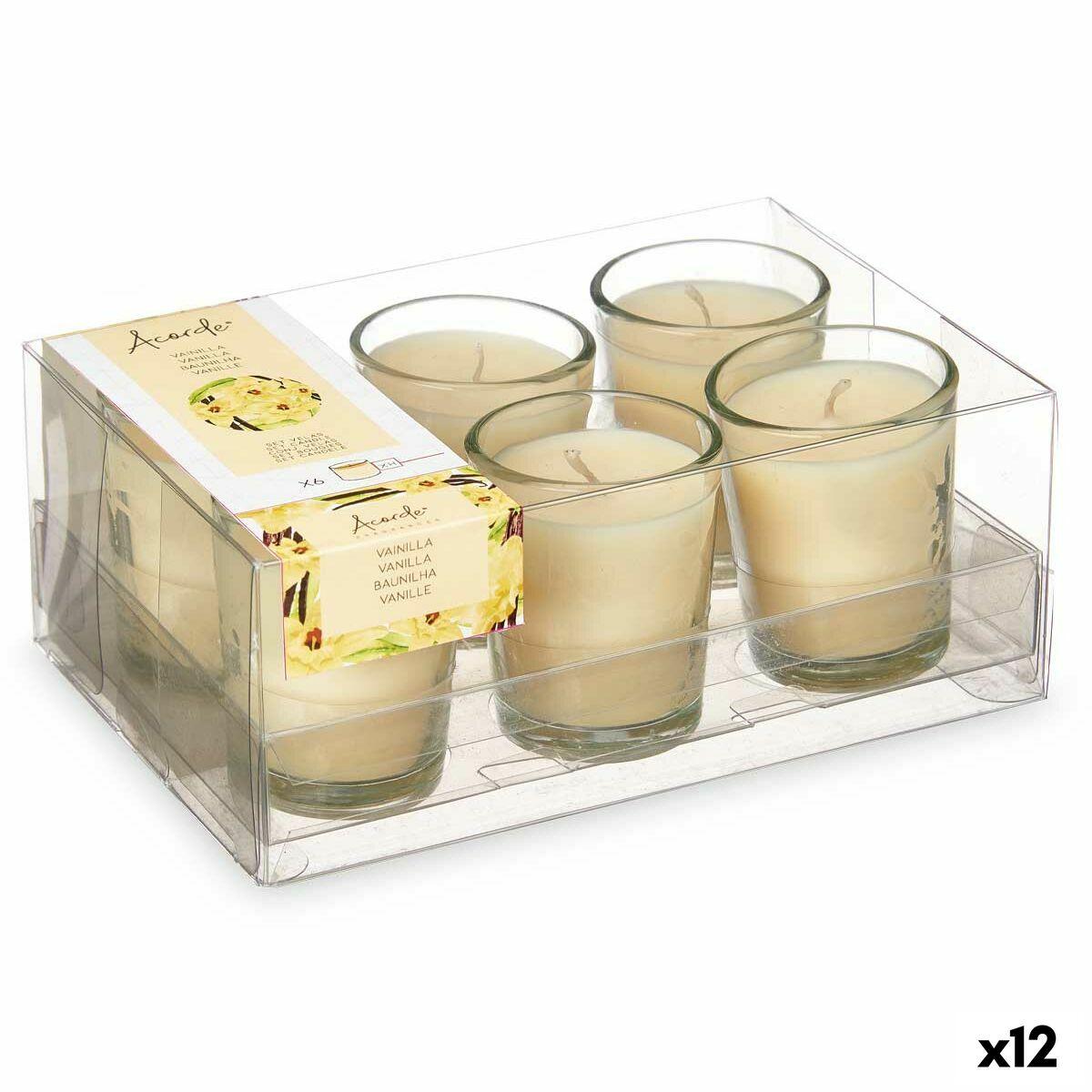 Set de Velas Perfumadas Acorde Vainilla Vaso (12 Unidades)