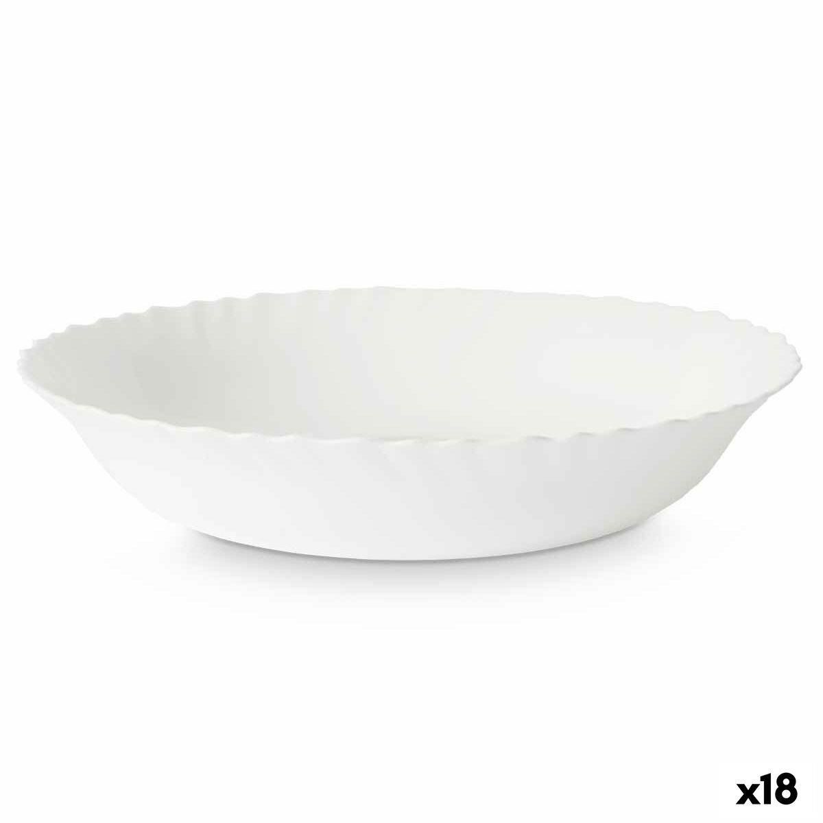 Ensaladera Vivalto Blanco Vidrio opalino 27,5 x 5,5 x 27,5 cm (18 Unidades)