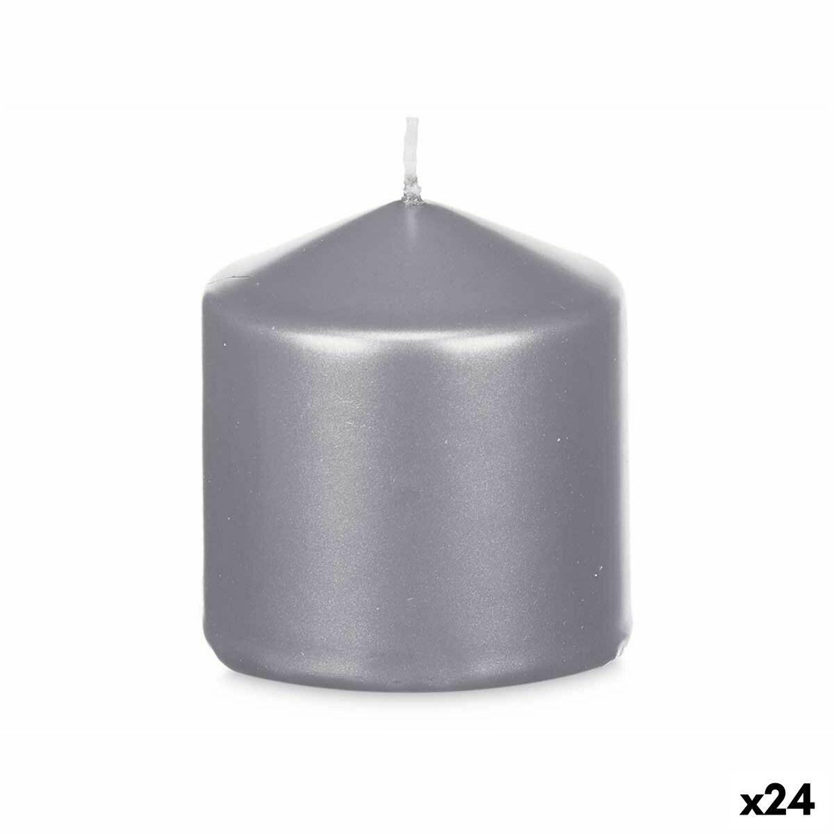 Vela Acorde Plateado 7 x 7,5 x 7 cm (24 Unidades)