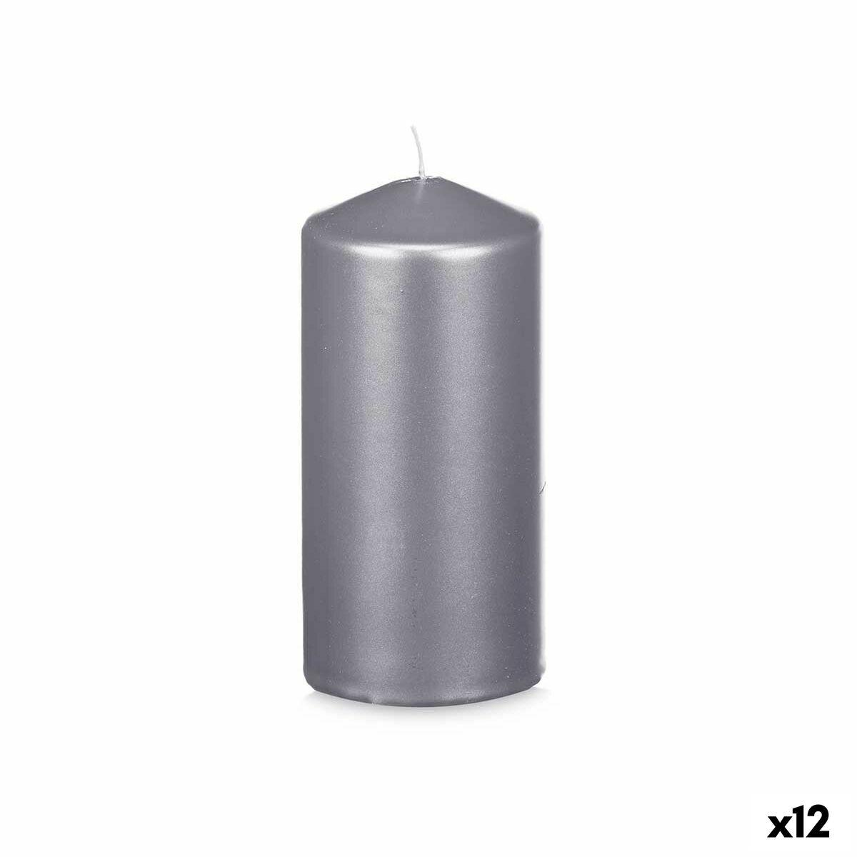 Vela Acorde Plateado 7 x 15,5 x 7 cm (12 Unidades)