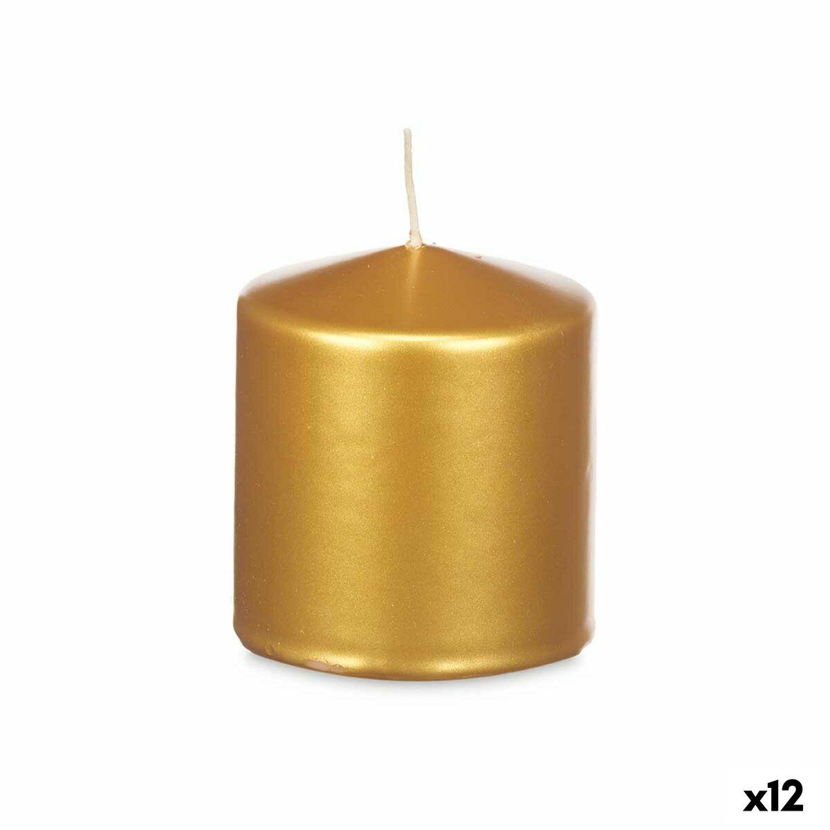 Vela Acorde Dorado 9 x 10 x 9 cm (12 Unidades)