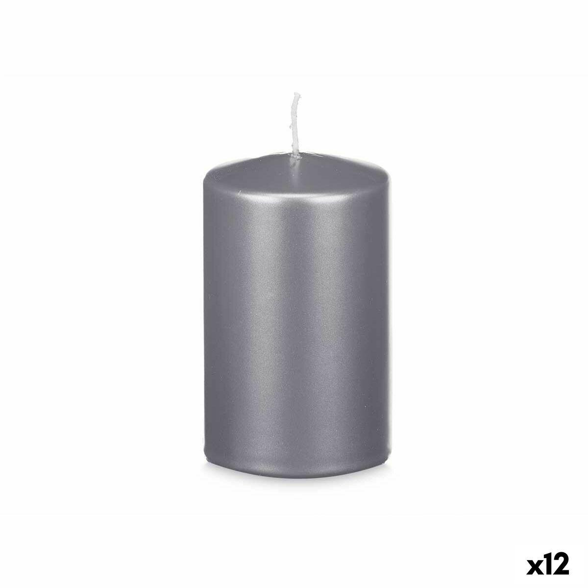Vela Acorde Plateado 9 x 15 x 9 cm (12 Unidades)