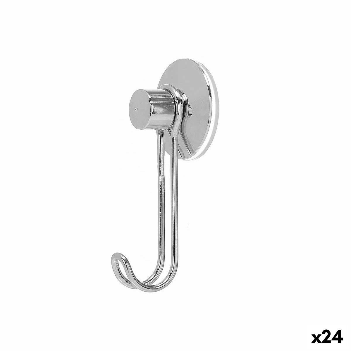 Gancho para colgar Berilo Metal Acero ABS 6 x 13 x 4 cm (24 Unidades)