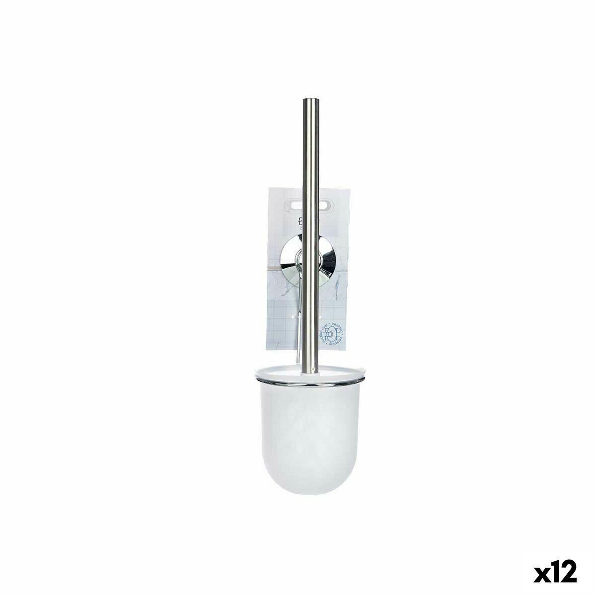 Escobilla para el Baño Berilo Blanco Acero ABS 10 x 36 x 10 cm (12 Unidades)