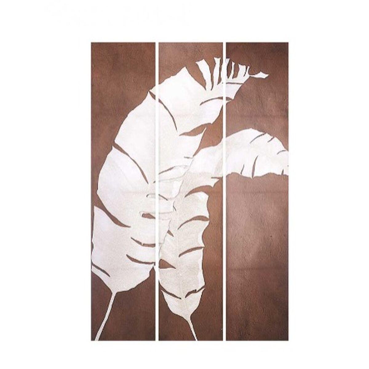 Biombo Gift Decor Blanco Marrón Lienzo 122 x 2,5 x 180 cm 40 x 180 x 7 cm