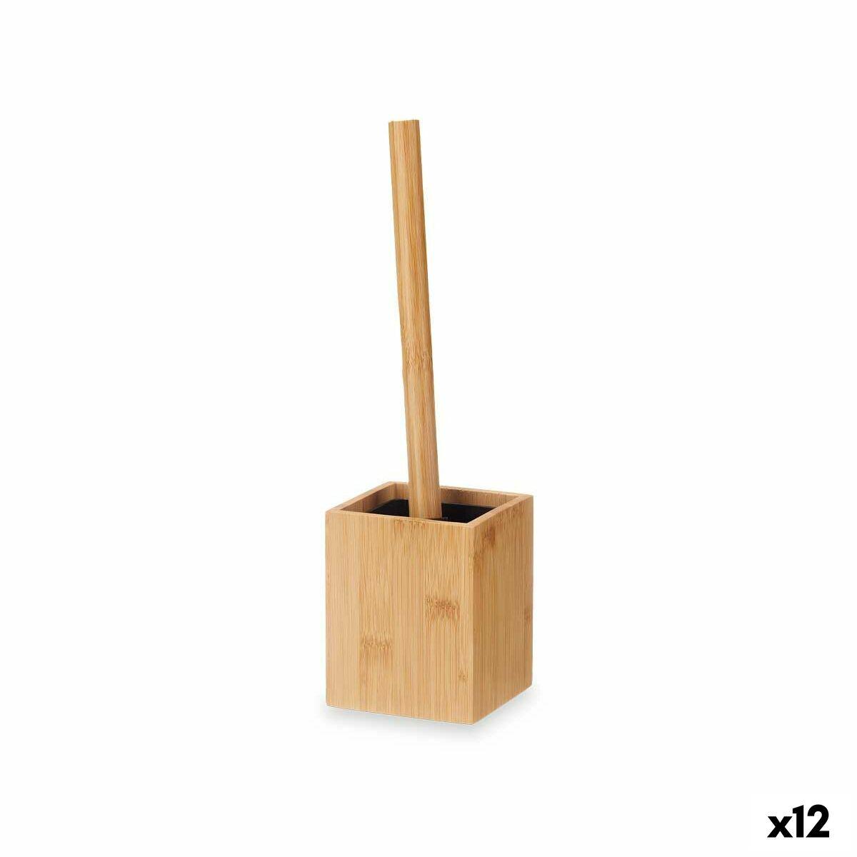 Escobilla para el Baño Berilo Bambú Plástico 10 x 36 x 10 cm (12 Unidades)