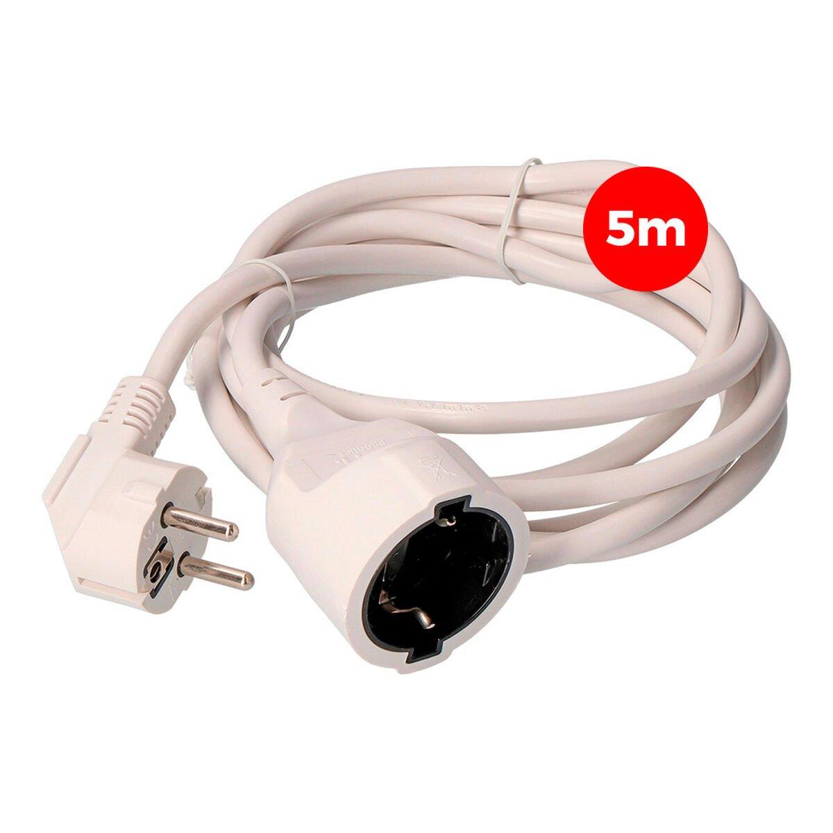 Cable alargador EDM 23204 Blanco 5 m