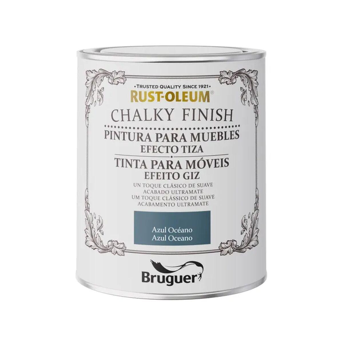 Pintura Bruguer Rust-oleum Chalky Finish 5733886 Muebles 750 ml Azul Océano