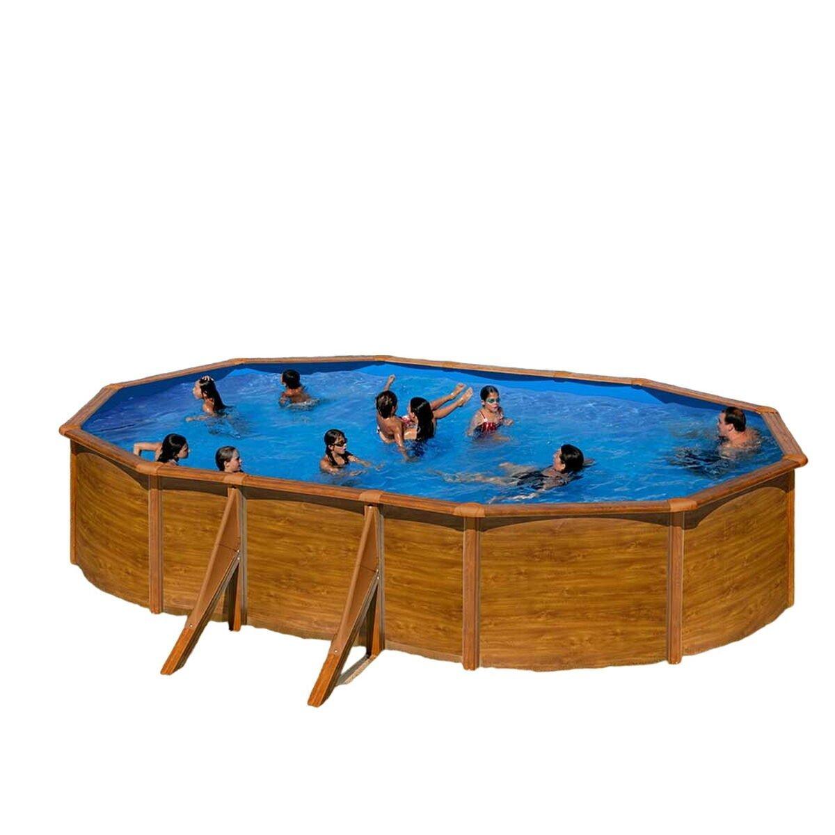 Piscina Desmontable Gre Pacific KIT500W Ovalada Madera 500 x 300 x 120 cm