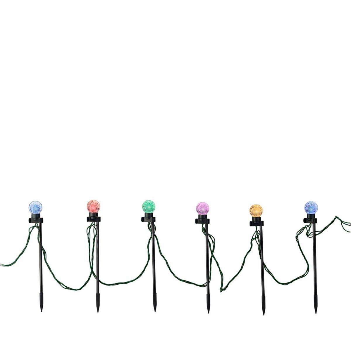 Set de Estacas LED de jardín Lumineo Multicolor 6 W Blanco Cálido 20 Unidades