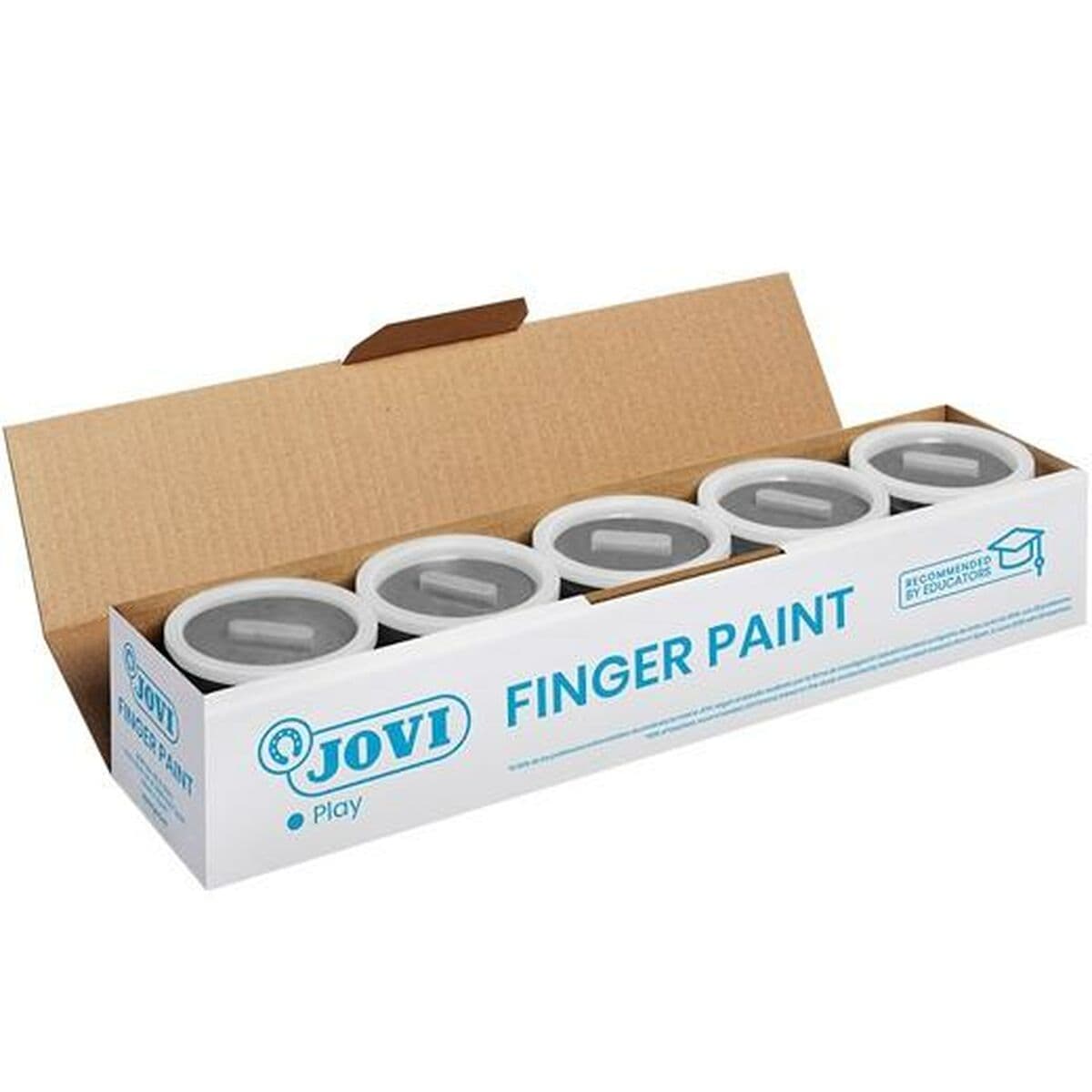Pintura de Dedos Jovi Pintura de Dedos Negro 5 Piezas 125 ml
