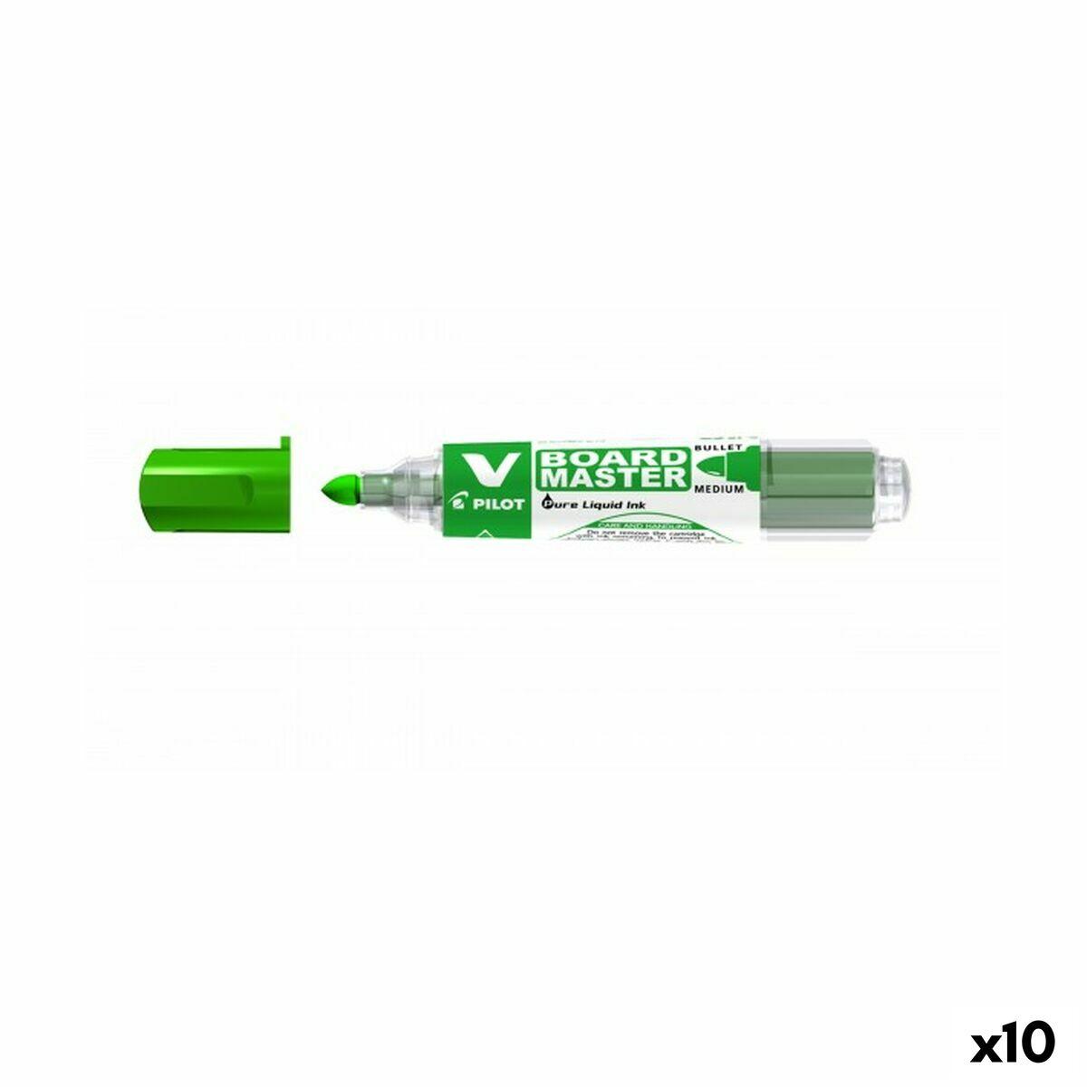 Rotulador para Pizarra Pilot V Board Master Verde Pizarra blanca Recargable (10 Unidades)