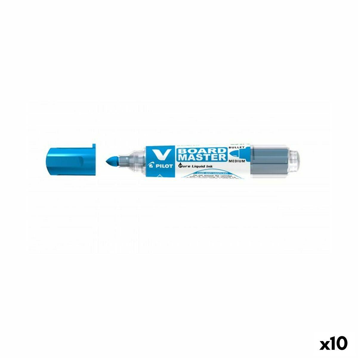 Rotulador para Pizarra Pilot V Board Master Azul Pizarra blanca Recargable (10 Unidades)