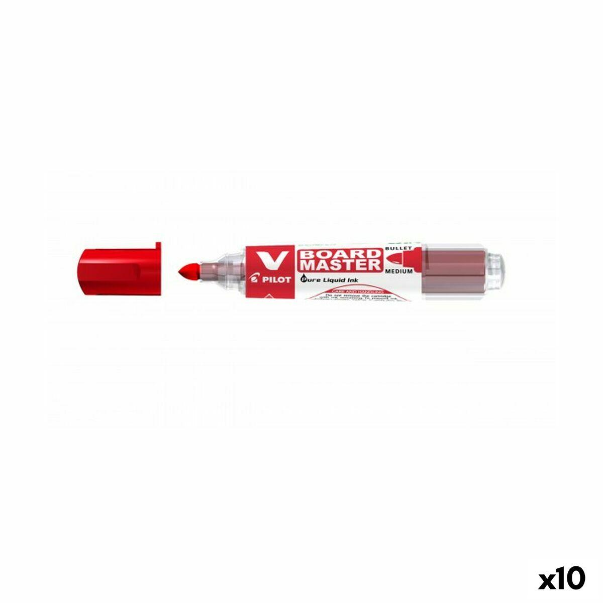 Rotulador para Pizarra Pilot V Board Master Rojo Pizarra blanca Recargable (10 Unidades)