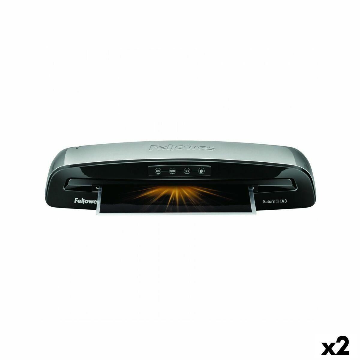 Plastificadora Fellowes Saturn-3I A3 Plateado Negro (2 Unidades)
