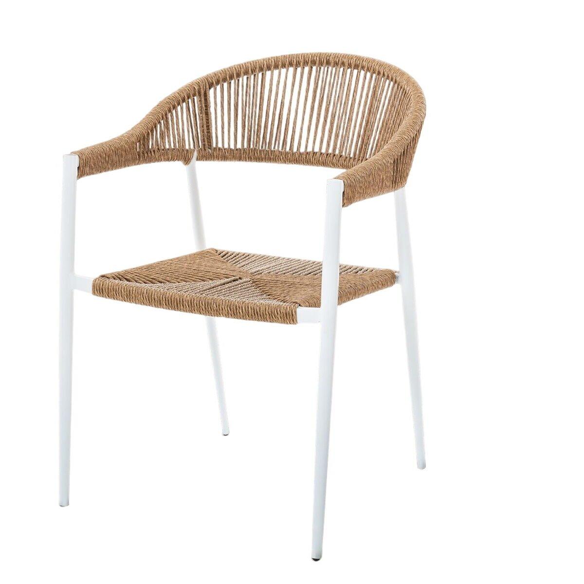 Silla de Jardín Neska ii Blanco Sintético Aluminio 56 x 59,5 x 81 cm
