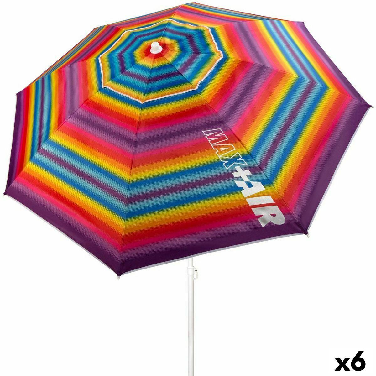 Sombrilla Aktive Multicolor 200 x 200 x 200 cm (6 Unidades)