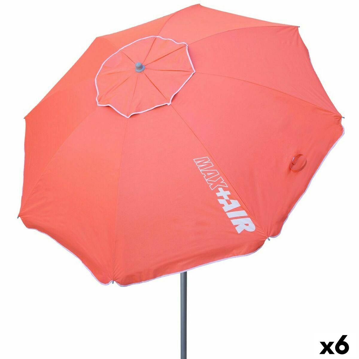 Sombrilla Aktive Coral Aluminio Acero 220 x 208 x 220 cm (6 Unidades)