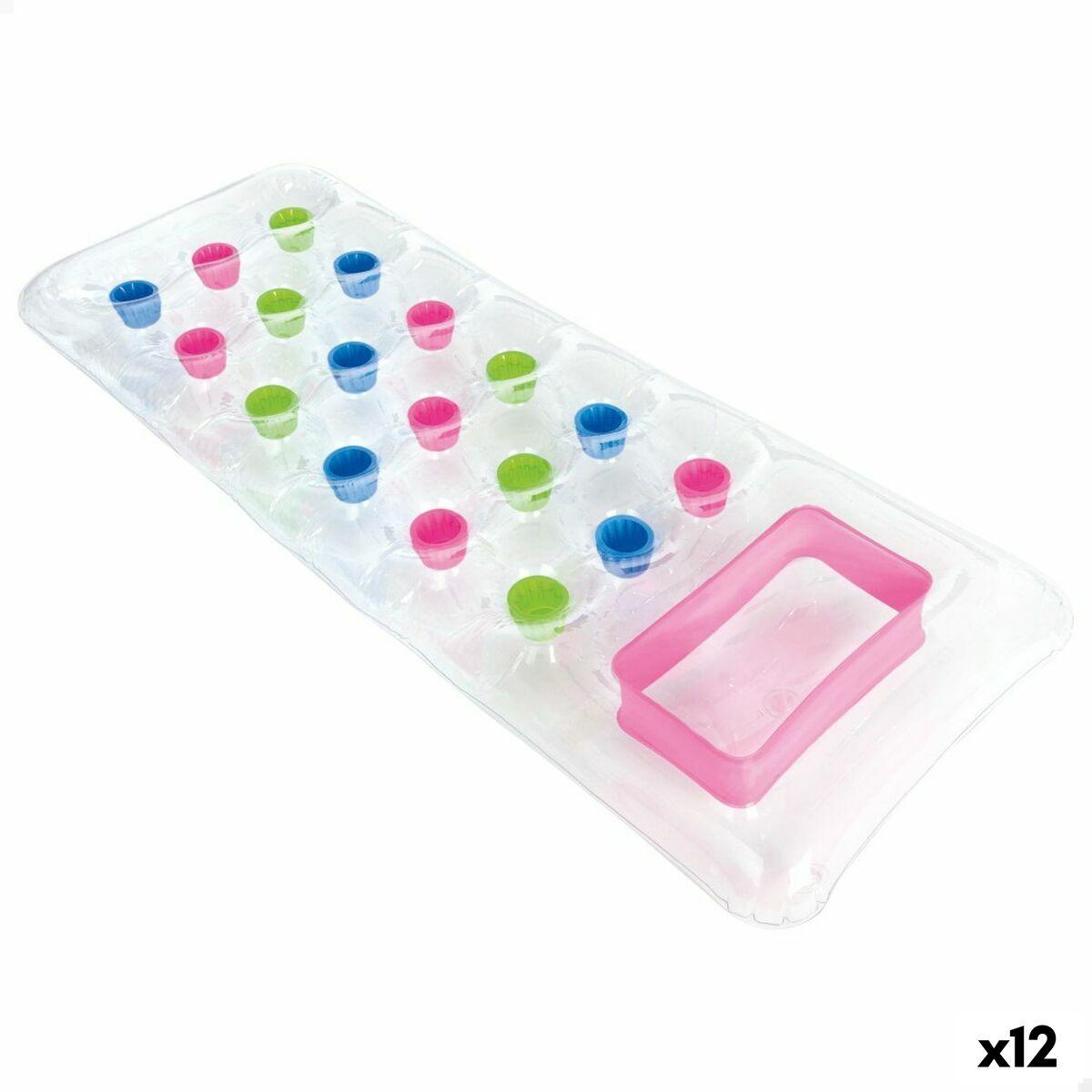Colchoneta Hinchable Intex Transparente 18 Vasos 188 x 17 x 71 cm
