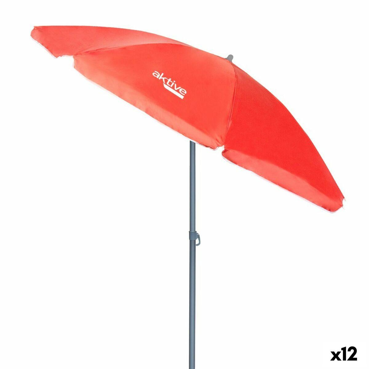Sombrilla Aktive Coral Ø 180 cm 180 x 187 x 180 cm 180 x 190 x 180 cm UV50 (12 Unidades)