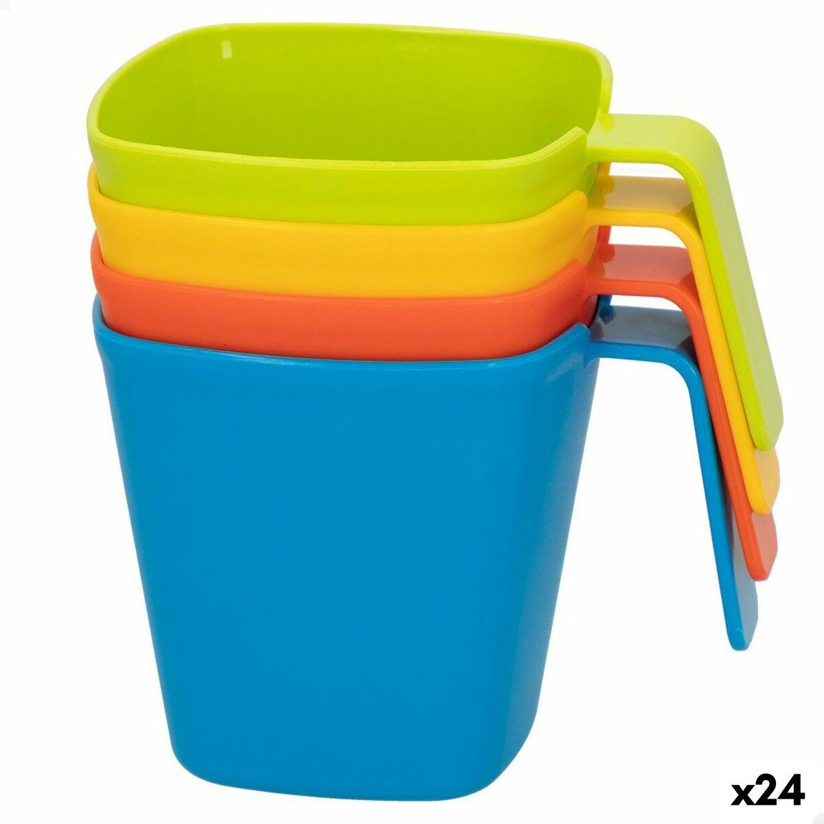 Juego de Tazas Aktive Multicolor 390 ml Pícnic 24 Unidades 4 Piezas