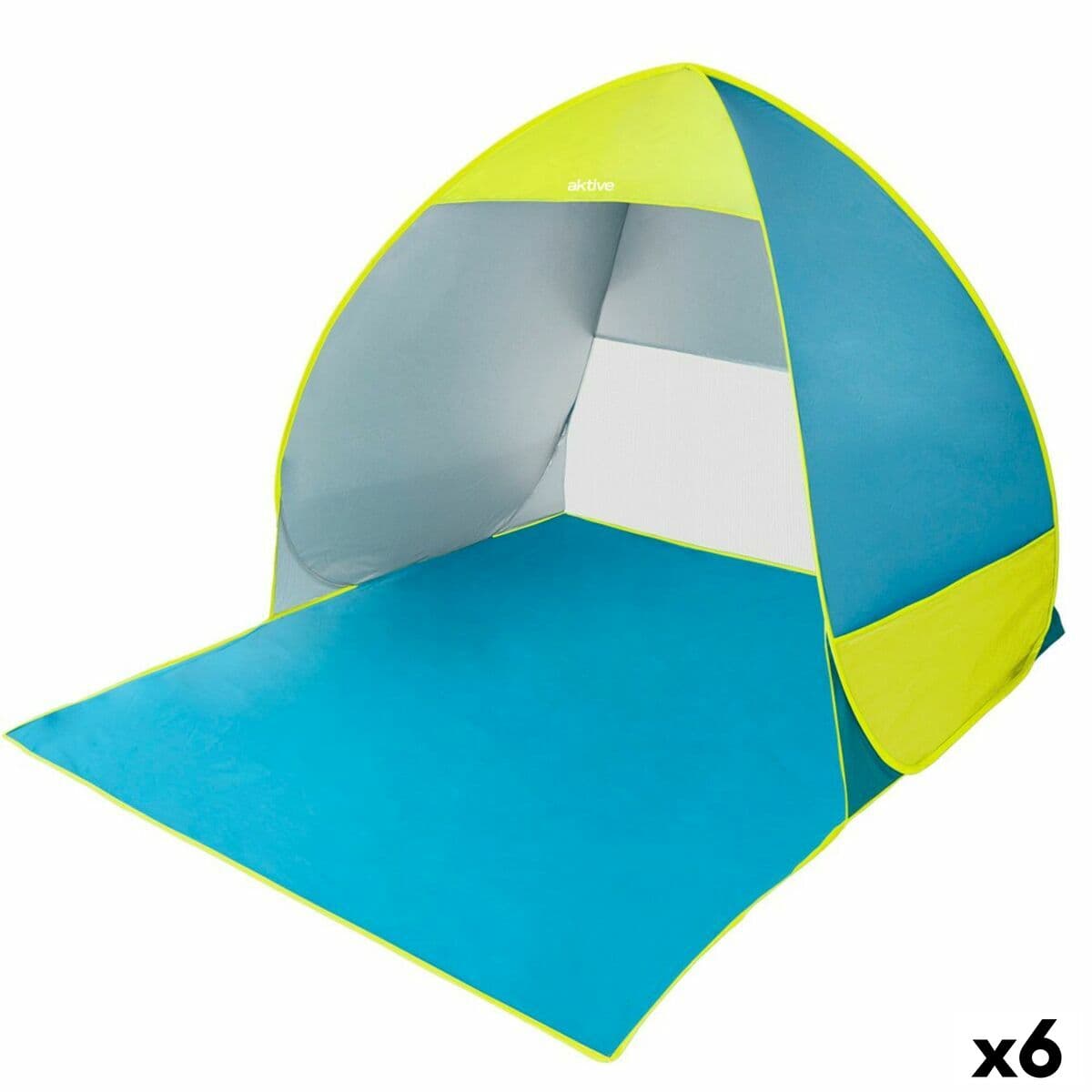 Paravientos Aktive 160 x 110 x 140 cm Azul Verde (6 Unidades)