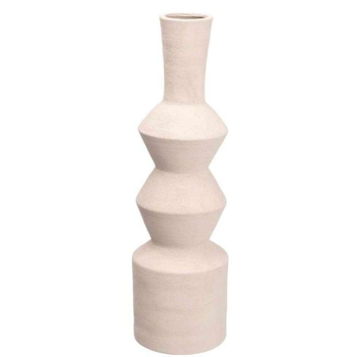 Jarrón Gift Decor Blanco Cerámica Geométrico 15 x 60 x 15 cm