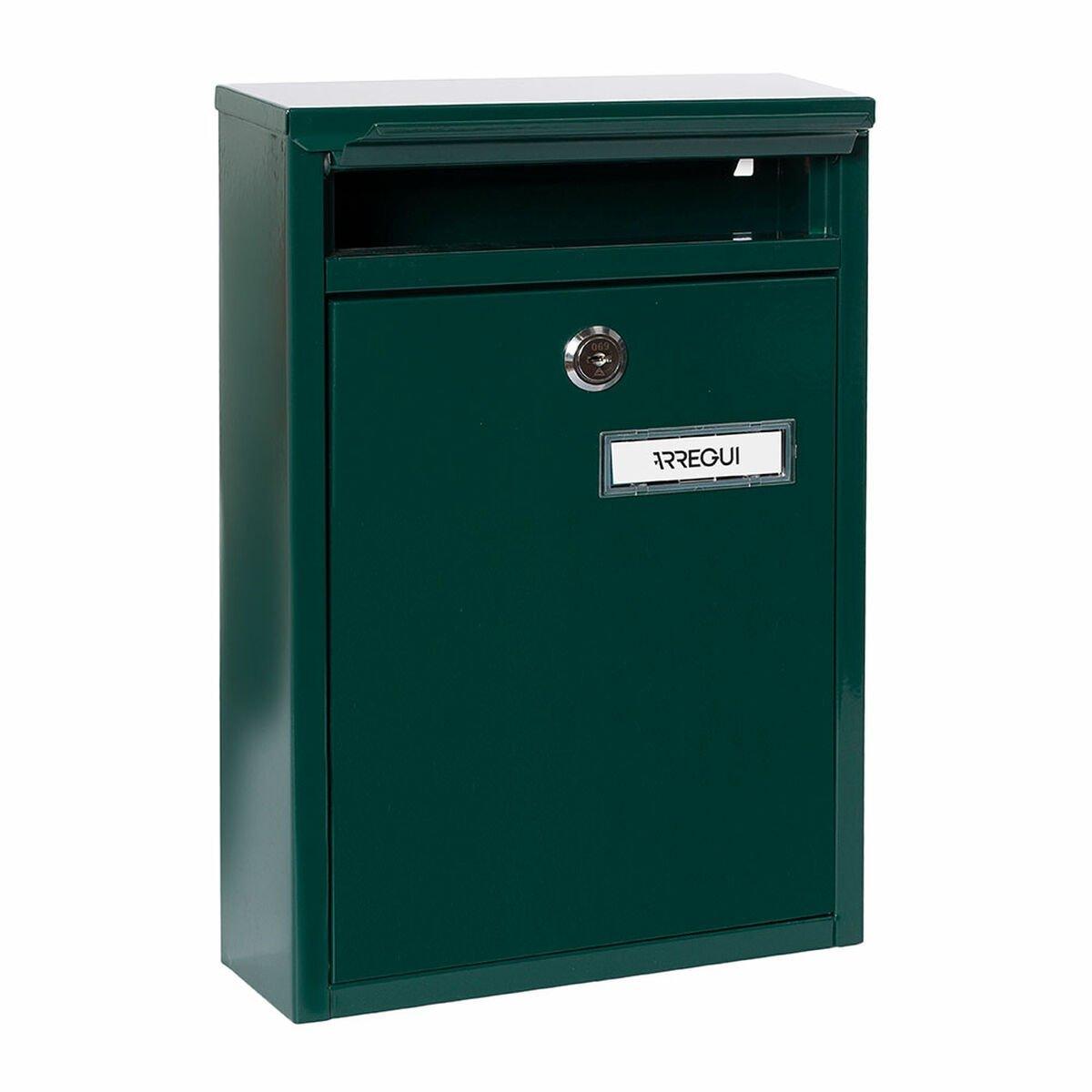 Buzón Arregui Verde Acero 22 X 8 X 32 cm
