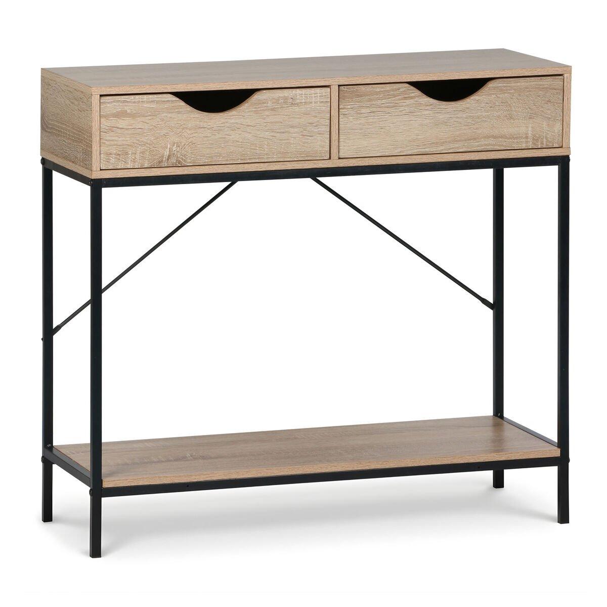 Mueble Auxiliar MobleKit Marrón Negro 80 x 30 x 75 cm