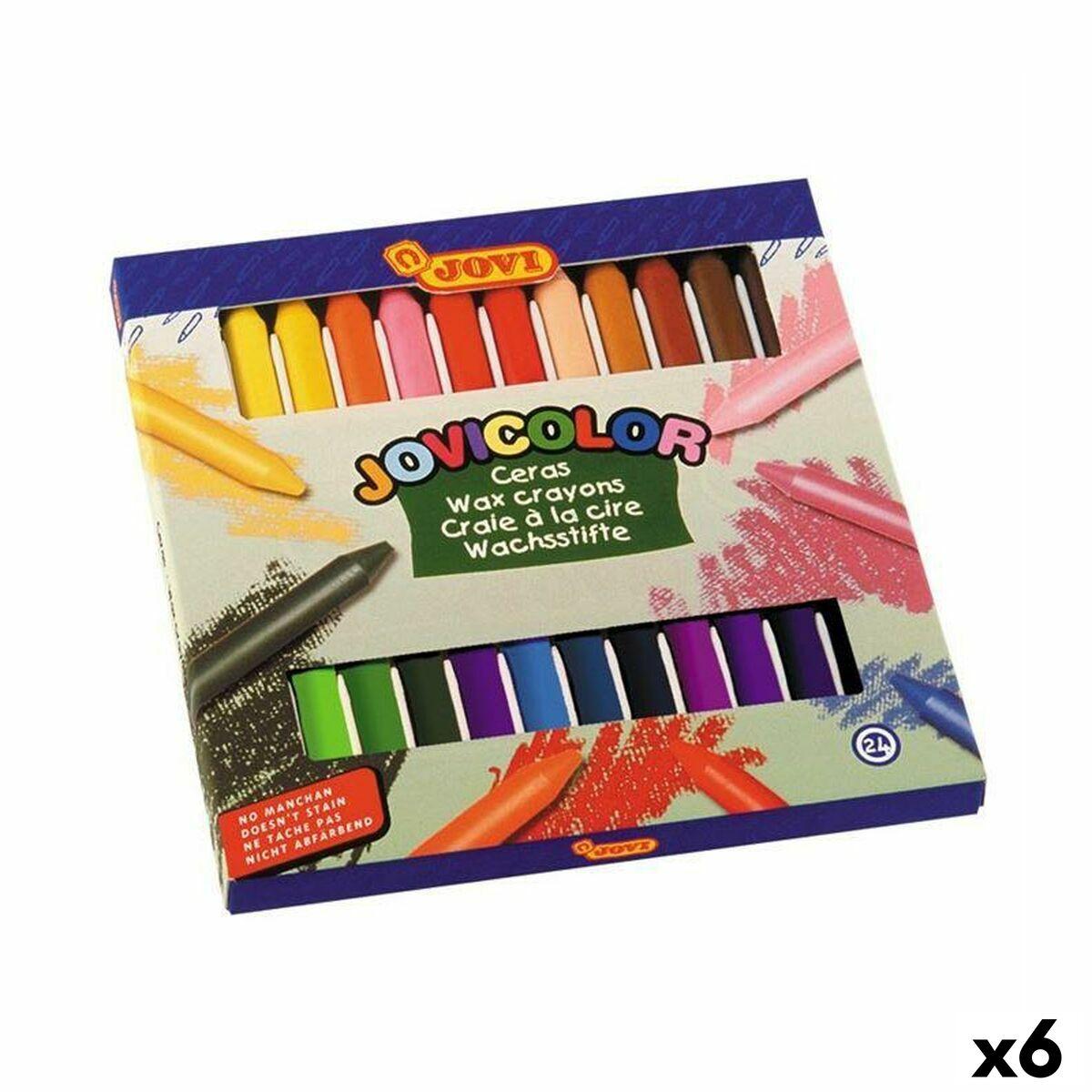 Ceras de colores Jovi JOVICOLOR Multicolor 24 Piezas (6 Unidades)