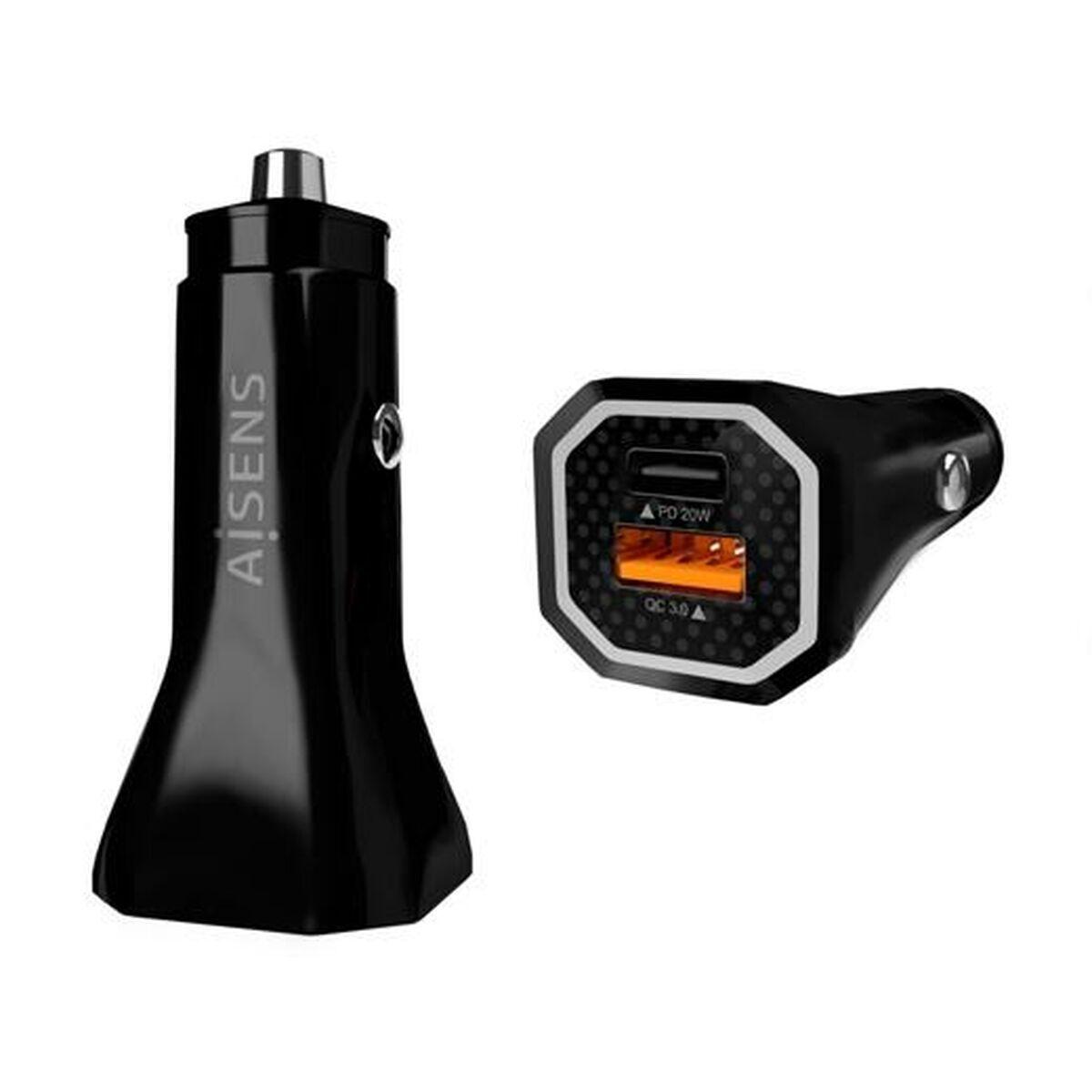 Cargador de Coche Aisens ASCH-CAR2PQC-BK