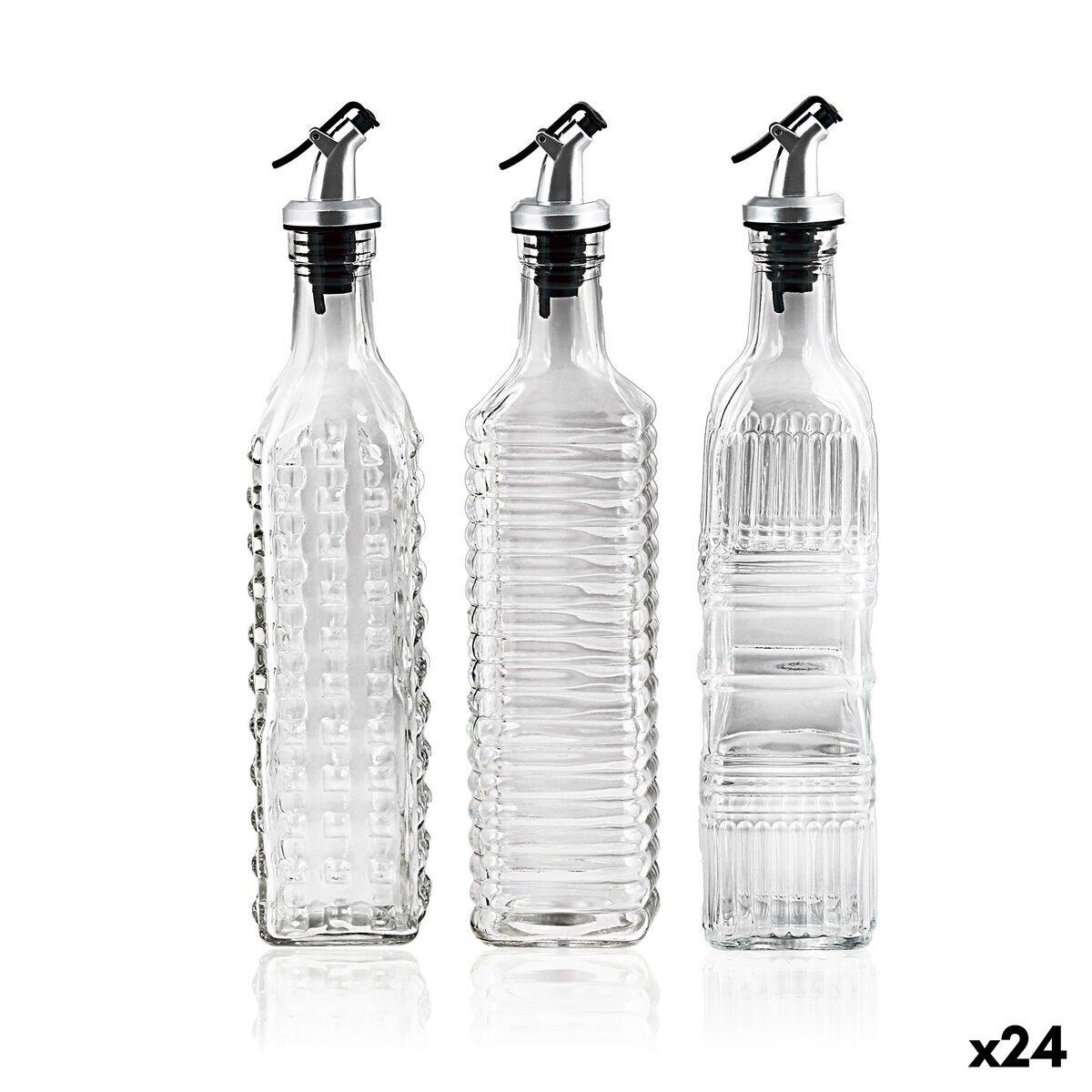 Aceitera La Mediterránea Transparente Plateado Vidrio 500 ml (24 Unidades)