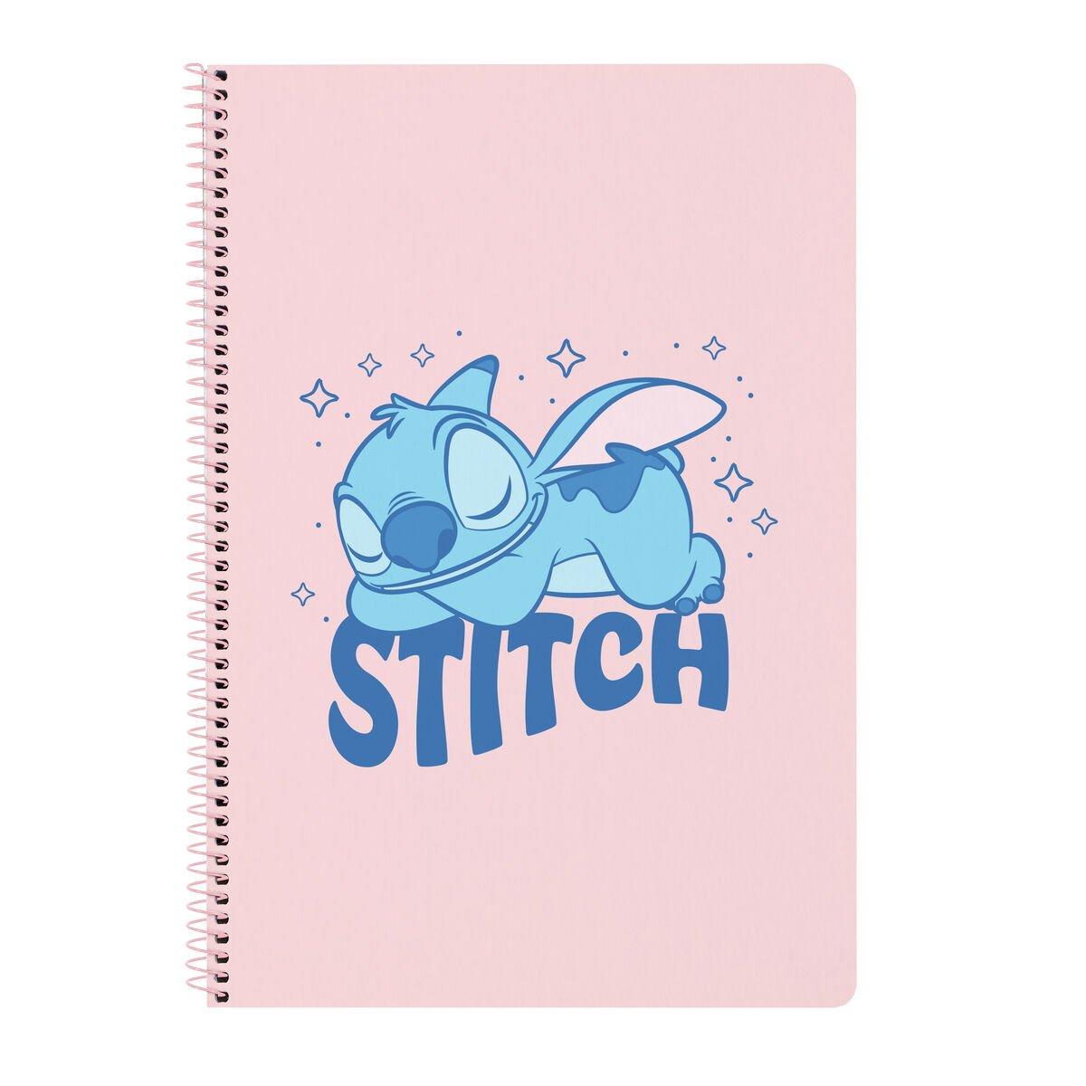 Carpeta de anillas Lilo & Stitch Ohana Azul Rosa claro A4 21.5 x 31 x 1 cm