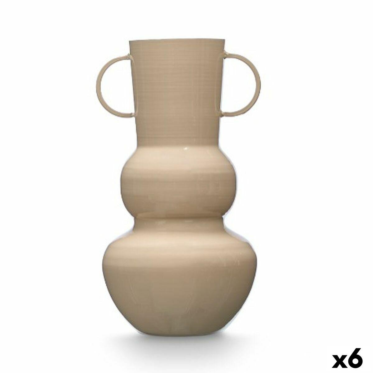 Jarrón Gift Decor Marrón Hierro Bola 17,5 x 30 x 16 cm (6 Unidades)