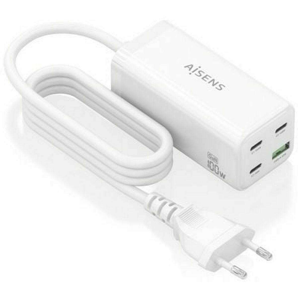 Cargador de Pared Aisens GAN Blanco 100 W
