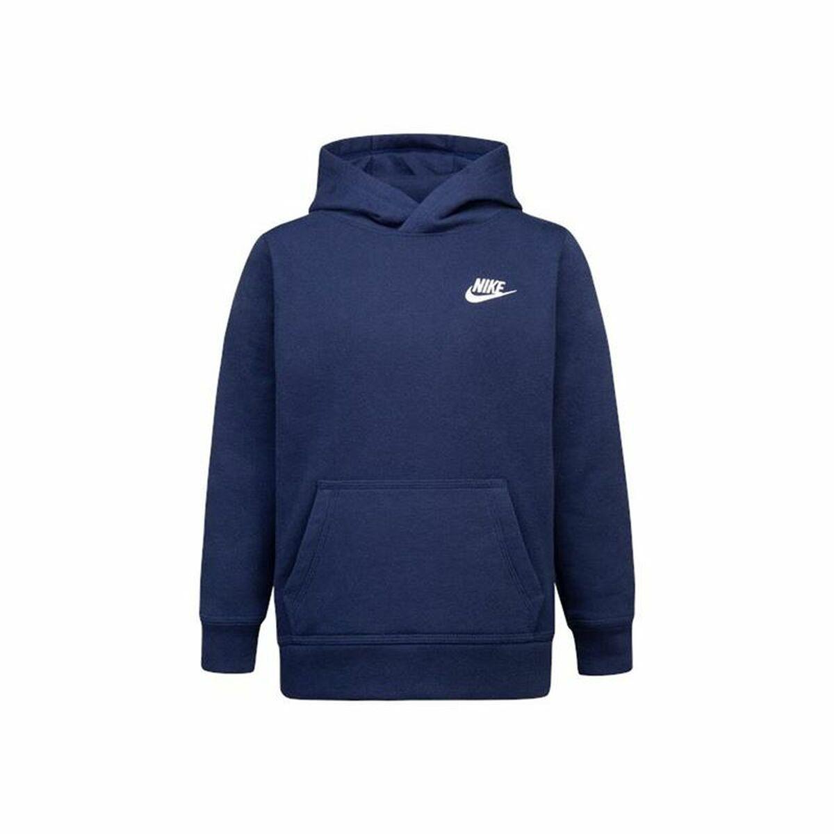 Sudadera con Capucha Niño Nike Club Fleece Azul Azul marino