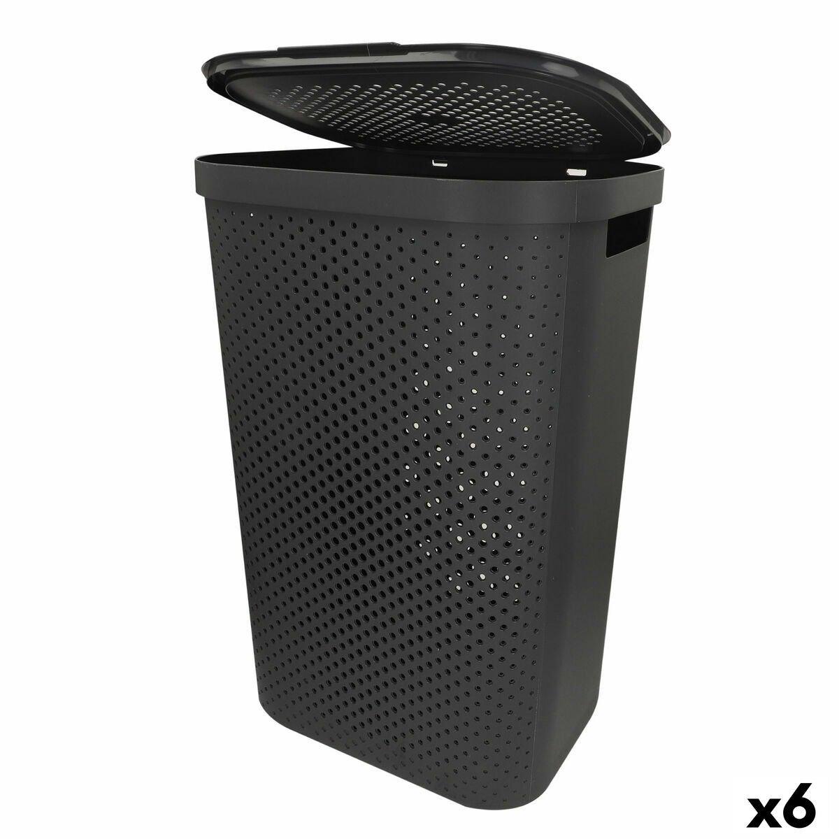 Cesto para la Ropa Sucia Curver INFINITY Gris Plástico 60 L 44 x 60 x 35 cm (6 Unidades)