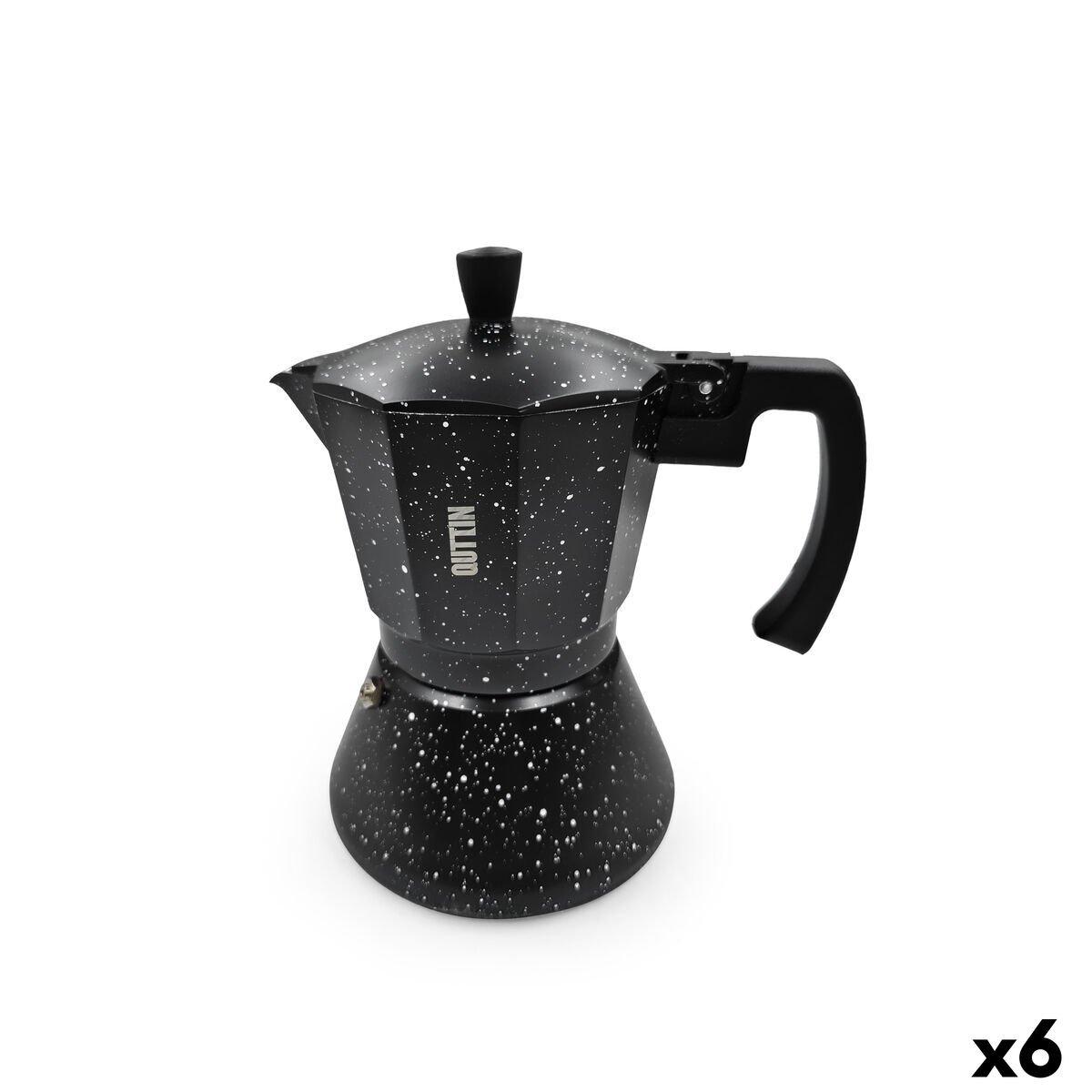 Cafetera Italiana Quttin Aluminio 0,3 L (6 Unidades)