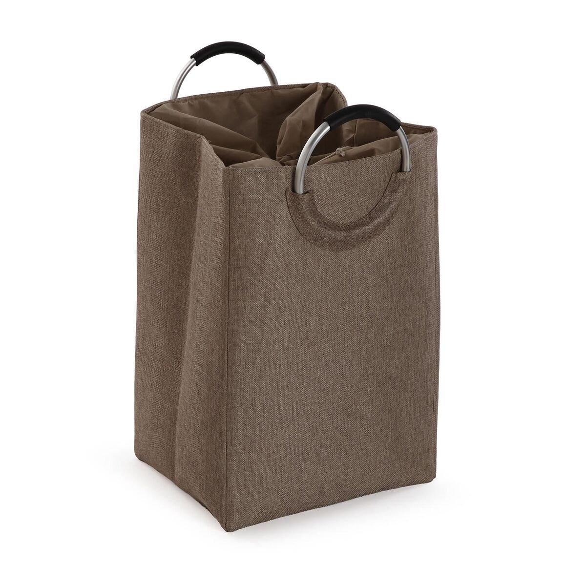 Cesto para la Ropa Sucia Versa Beige Aluminio Polipropileno EVA 36 X 55 X 30 CM