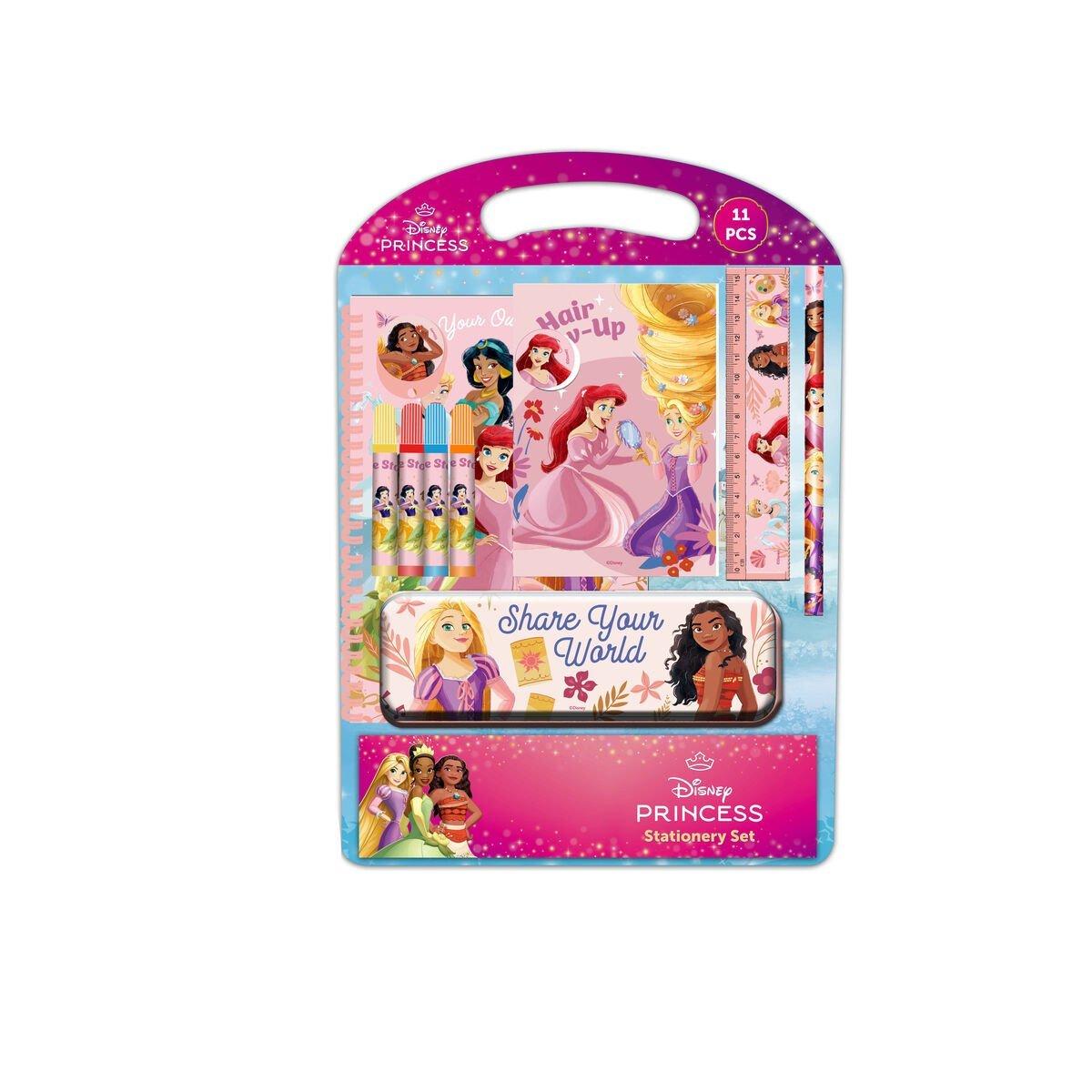 Set de Papelería Disney Princess Bloom Verde Rosa claro