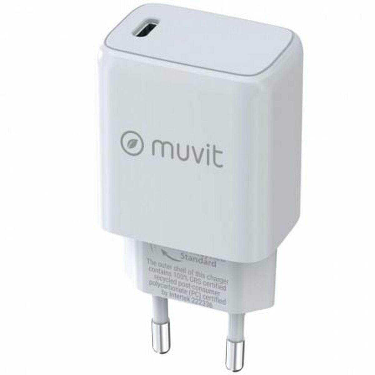 muvit for change cargador de pared Tipo C PD 30W blanco