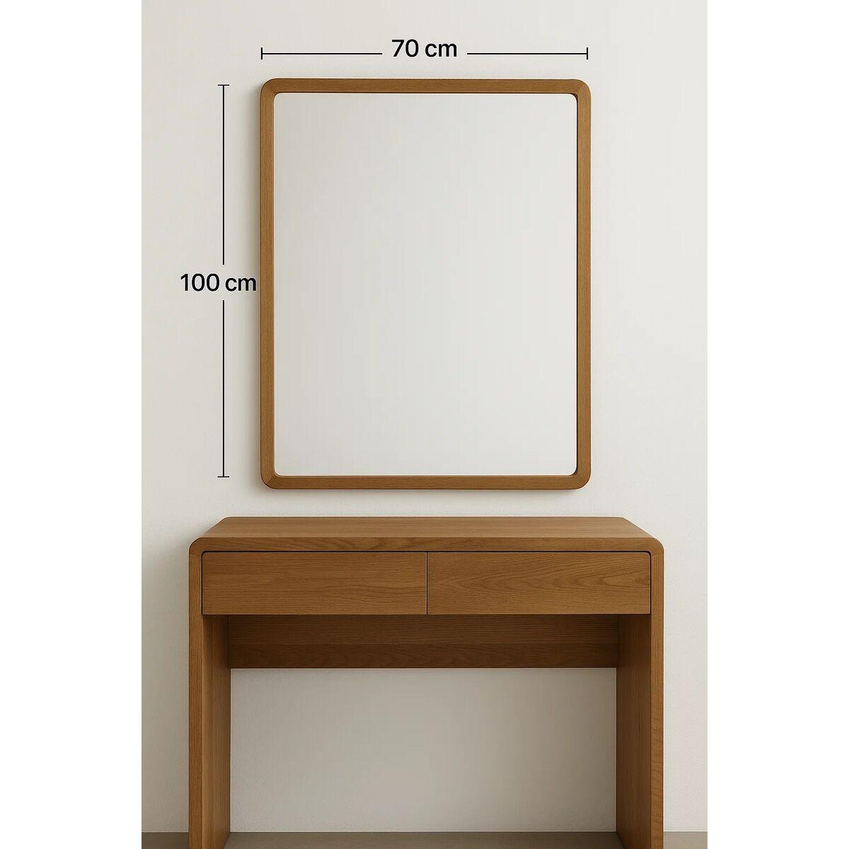 Espejo de pared Home ESPRIT Marrón Natural Urbano 70 x 3 x 100 cm