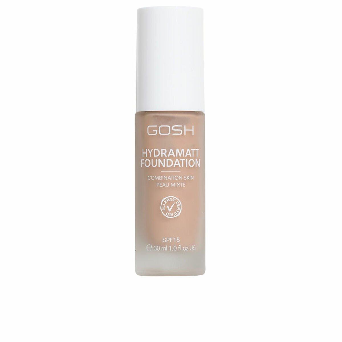 Base de Maquillaje Cremosa Gosh Copenhagen HYDRAMATT Nº 008-Medium Red Spf 15 30 ml