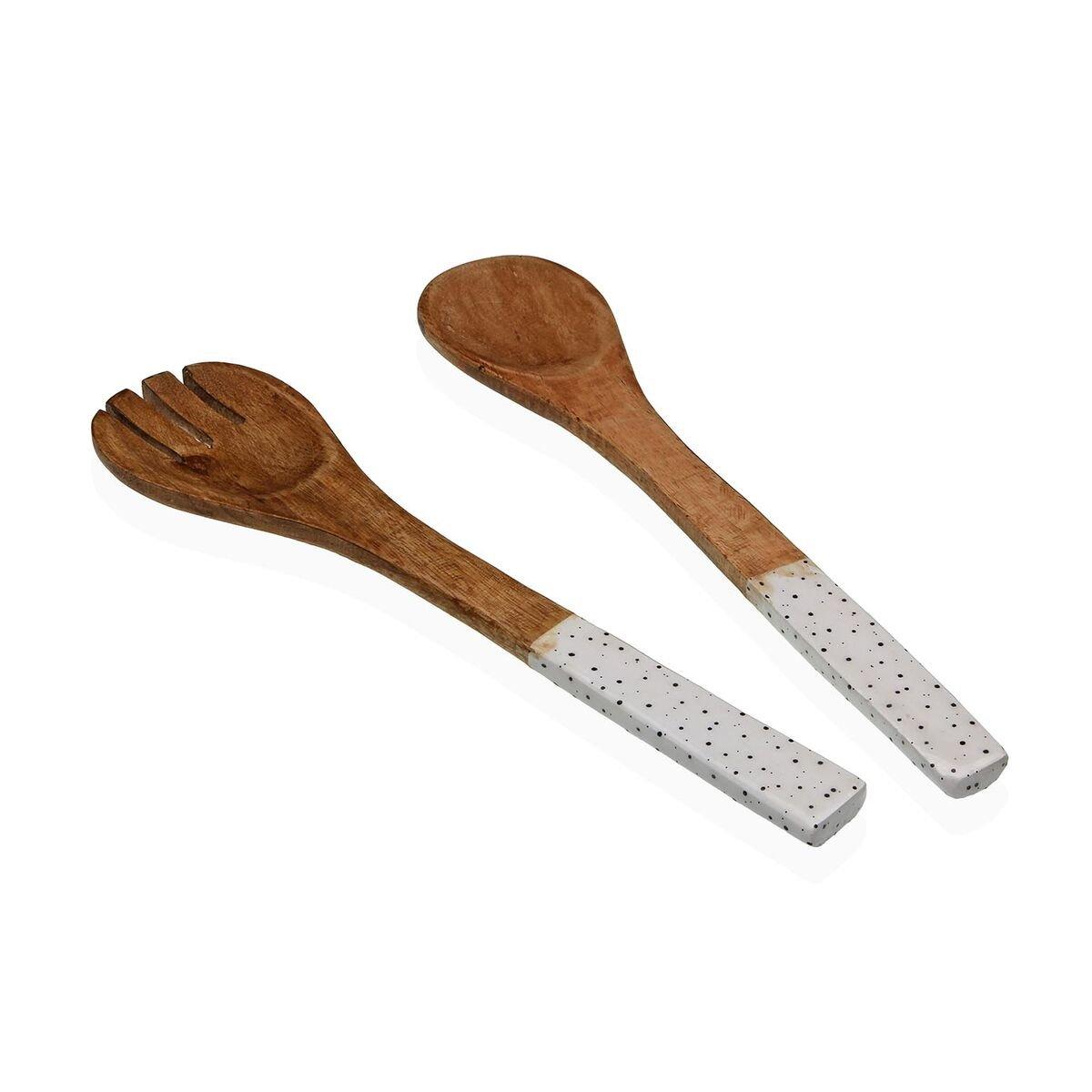 Set de Utensilios para Cocina Versa Speckle Madera de mango 6 x 1 x 30 cm